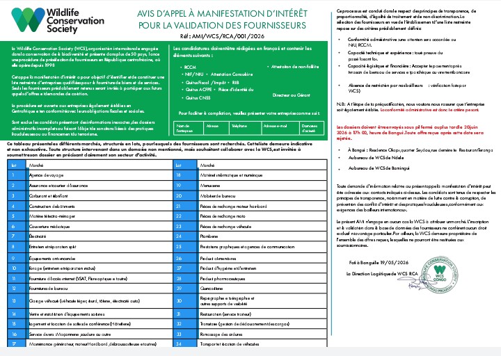 annonce wcs